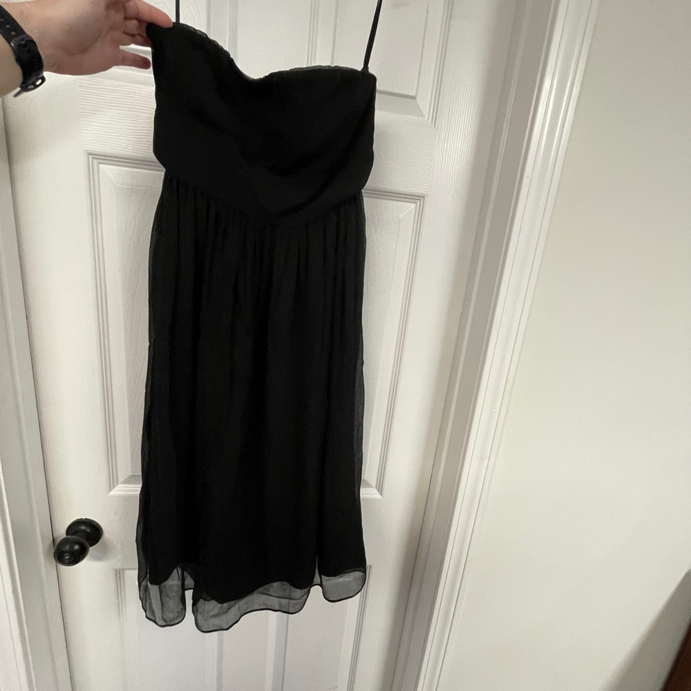 J Crew Black Strapless Dress